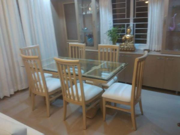 6 shetter dining table set 6 chairs 1 table size table 60 inch by 36 inch height 30 inches with top glass nice look simply design teak Wood indian wood full color wood only order for ready 15 to 20 days time