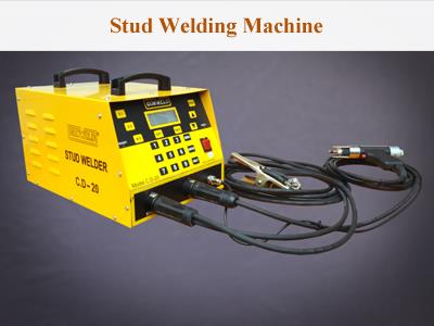 This is a fast and economical method of welding studs of various shapes and diameters onto the parent material. Stud welding is used for fixing studs onto the parent material without making holes. Normally for fixing studs and fasteners you will have to adopt operations such as drilling and tapping. By using stud welding you can completely avoid these operations.There are two main methods of stud welding i.e. Capacitor discharge stud welding and Drawn Arc stud welding. The selection of the process depends on thickness of the parent material, diameter of the stud, weld strength required and welding aesthetics requirement. The capacitor discharge method is used for thinner material and drawn arc method is used for higher diameter studs and heavy parent material.