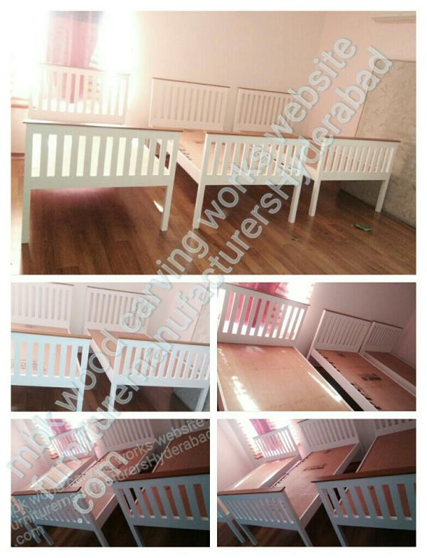 Best Indian teak Wood children wooden bed simply designs nice looking good quality with deko paint polish finest matters size Lenght 6.5 fet width 3.3 fet height floor to up 1.5 fet standing size headboard height 3.6 fet foutboard 2.6 fet best children size bed no storage