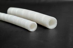 HiPoWrap is Platinum cured Silicone hose reinforced with SS 316L Helical wire and 2-3 layers of polyester fabric wrapping. HiPoWrap is having multiple layers of high quality polyester fabric to enhance burst Pressure rating. The product is suitable for high pressurized Steam transfer application in pharmaceutical and biotech