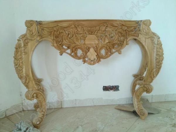 Best Teak wood carving design console table antiques model best hand carving size height 36 Inches Depth 21 inches Werth 42 inches ready for order any models any design