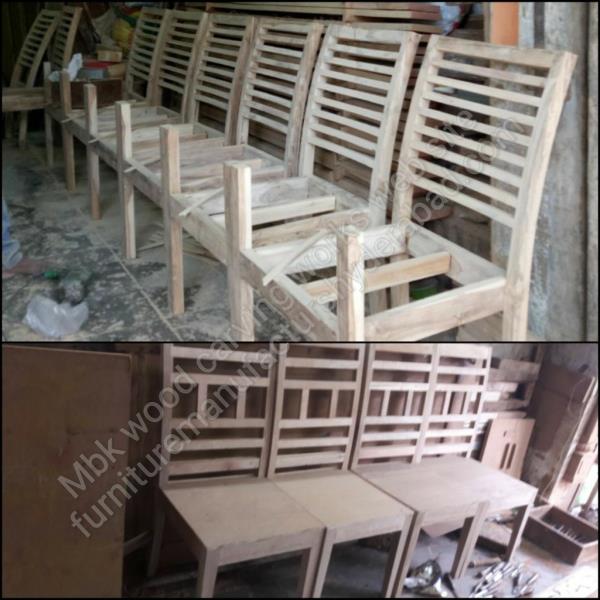 All tipe wooden chair ready to my workshop best carpentering beat using teak wood bar chair hotels chair carving and plane chair any models any design ready only on order for ready
