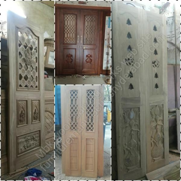 Best Designer craving and plane pooja Mandir doors four different designer pooja door solid teak wood indian teak best quality size is a different minimum size 32 inch by 78 inch with polishing natural walnut and roswood teak color
