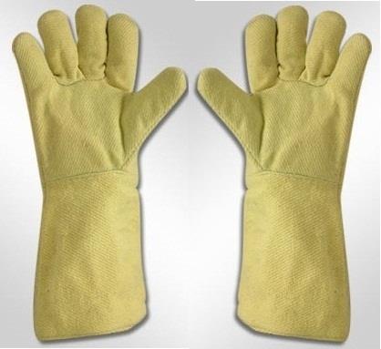 Full Kevlar Heat Resistant Gloves with inside With Woolen Lining Stitched with Kevlar ThreadLength : 14