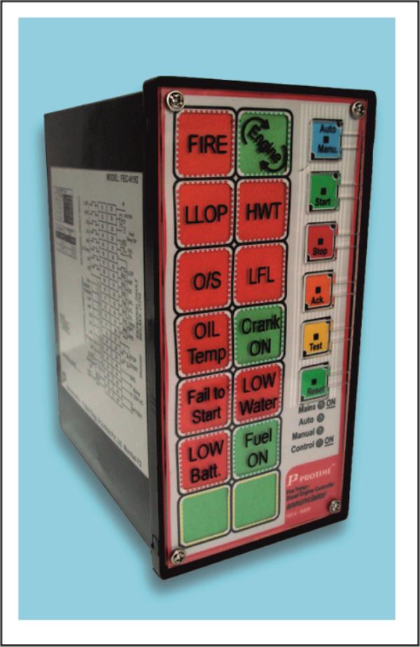 The “FIRE-Futuro” is a user friendly & futuristic Diesel Engine Controller for Automat FIRE HYDRANT SYSTEMS. FIRE futuro is designed using latest Micro-controller technology toachieve highest reliability with ultimate flexibility. Due to less number of components,major part of cost & time required for fabrication & testing are saved, thus making Fire futuro economically viable to use it for FIRE HYDRANT SYSTEMS.For more technical data please refer BROCHURE section (DS FEC-N192)