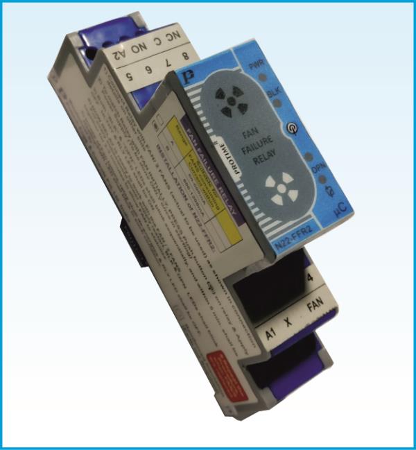 The N22 series Fan Failure relays monitors the health of cooling FAN used in Mission Critical applications. The N22-FFR senses