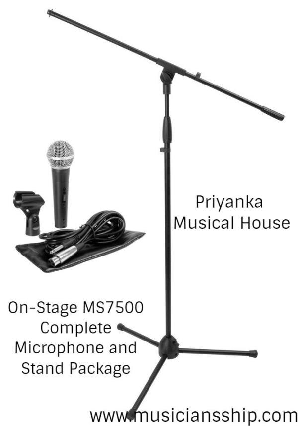 On-Stage MS7500 Complete Microphone and Stand Package 