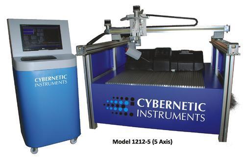 Cybernetic Instruments has introduced a low cost CNC Routing Machine with 5-axis routing capability, to automate the process of making slots and holes and to trim the outline in plastic thermoform parts. The machine has spindle head that can both rotate and tilt enabling all side routing of plastic part in single set up. The entry level Quick Rout 1212-5 has work envelope of 1200 x 1200 x 400 mm and accuracy of 0.3 mm. Its sophisticated control system is capable of simultaneous 5-axis routing operation. The control system accepts industry standard G & M codes. The standard model is fitted with rugged 1 HP spindle with speeds up to 30000 RPM. With transverse/routing speeds of 18 mtr/minute, the machine can rout even complex thermoform components within few minutes. Quick Rout is also capable for manufacturing rapid prototypes in plastics from solid CAD models. This application involves importing the solid model in our CAM software, which is capable of providing 5 axis tool paths. Using these tool paths, the machine can mill a plastic block to produce accurate prototype within few hours. The company also offers a wide range of automation CNC products. The linear motion slides and XYZ units are widely used in industry. The Quick Drill range of CNC PCB drilling and routing systems are widely used in printed circuit board industry. For jewellery sector, the company offers PreciGrave range of CNC engraving machines with 5-axis capability. The company?s linear motion slides are used for wide applications like welding automation, dispensing systems etc. It also offers wide format XYZ tables for CNC wood routing, water jet cutting and many more applications. Full 5 axis routing capabilityMost suited for trimming of vaccum formed partsavailable in various sizes up to 2m X 3mcompatible with all CAD/CAM softwaresTEACH WITH JOYSTICK function available ?Additional Information:Item Code: QD1212-5Pay Mode Terms: T/T (Bank Transfer)Port of Dispatch: PuneProduction Capacity: 1000 SetsDelivery Time: 6 Weeks