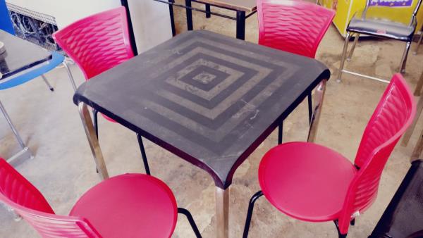 we Sell varieties of Tables and chairs of Marble, Granite, Wood, MDF, Stainless steel, Mild Steel, Fibre etc