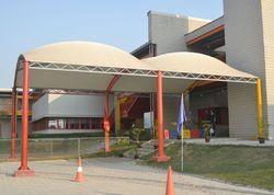 Providing you the best range of entrance tensile structure, sky light tensile structures, tensile structure, heavy cantilever tensile structure, membrane conical tensile structure and side pole parking umbrella with effective & timely delivery.Approx. Price: Rs 350 / Square FeetProduct Details:Minimum Order Quantity 200 Square FeetBuilt Type Modular, Panel Build, PrefabFeature Easily Assembled, Eco FriendlyMaterial PVC, FRP, FilmUse House, Kiosk, Toilet, ShopNowadays many people are choosing the Entrance Tensile Structure as opposed to the other sheets such as metal, tiles or the traditional shingles. The Entrance Tensile Structure are available in the extensive range and can transform the property. Its high optical feature can offer a more sustainable property and the enhanced durability. The sheets which are used in the construction industry are coated with the ultraviolet rays’ protection and the anti-scratch coating. The PVC Cantilever Tensile Structure is the perfect choice for both short-term and the long-term investment. It is cost effective and best suited for the clients.