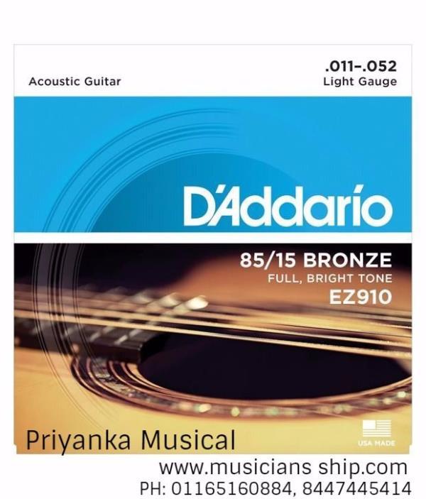 D'Addario EZ910 Bronze Acoustic Guitar Strings 