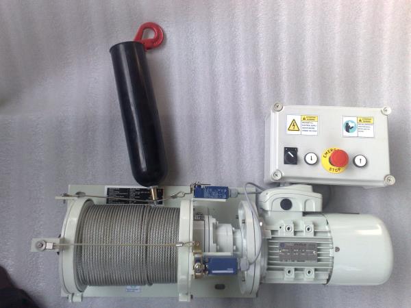 ELECTRIC WINCH MANUFACTURER AND SUPPLIERThe winch is mounted suspended from the ceiling. The rope is lowered through a hatch in the ground.Technical Specifications•	Safe Working Load: 170 Kg.•	Lifting height: 80 to 110 meters•	Lifting Speed: 16/18/20 meter/min. Average (Optional)•	Rope: 5mm Galvanized non twist typeAdditional Information:•	Item Code: NEW170Electric winch manufacturer and supplier in Vadodara,Gujarat,India.