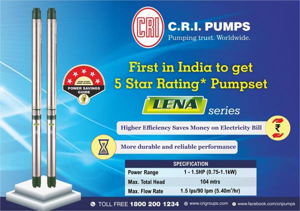 CRI pumps in dealer in Coimbatore bore well submersible pumps firmly coupled to a electric motor which operates submerged the surface water the pumps in made up of corrosive resistance thermo plastic ss C.R.I. Pumps is proud to be the 1st Manufacturer in India to get 5 Star Rating for Submersible Pump set series named