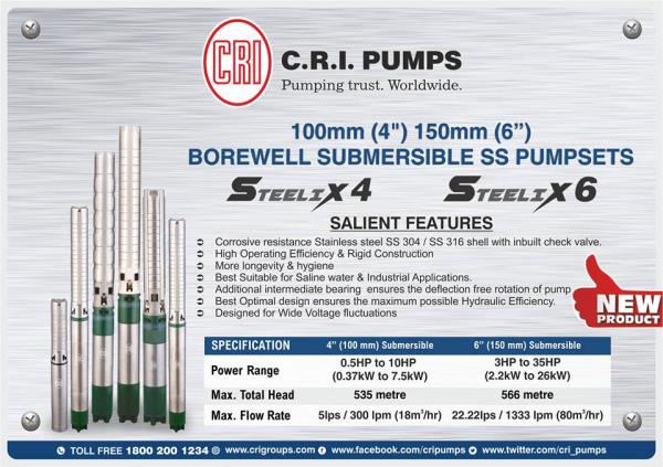 CRI presents the widest range of Stainless Steel Submersible Pumps