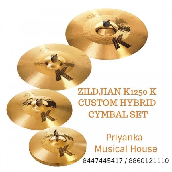 Zildjian K Custom Hybrid Pack by Zildjian offers beautifully blended K Custom Hybrid cymbals developed in conjunction with Akira Jimbo.Zildjian K1250 5 Cymbal Set-Up Configuration:14