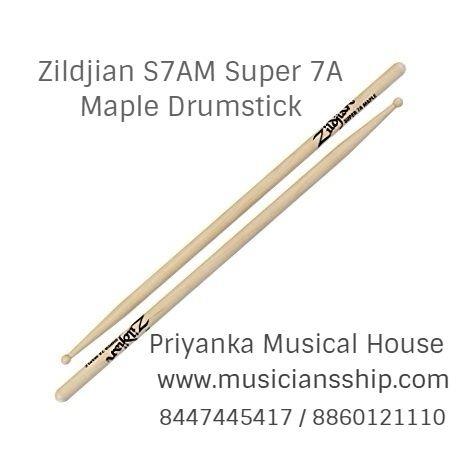 The Zildjian Super 7A Maple sticks are very sensitive and controllable. Maple wood provides a lightweight alternative to Hickory. Maple sticks produce dark tones on your instruments and offer a softer feel. Supplement your favorite stick with a maple version to give your playing a new, yet very familiar treatment. Length: 16″ Diameter: 0.525″ Tip: Round