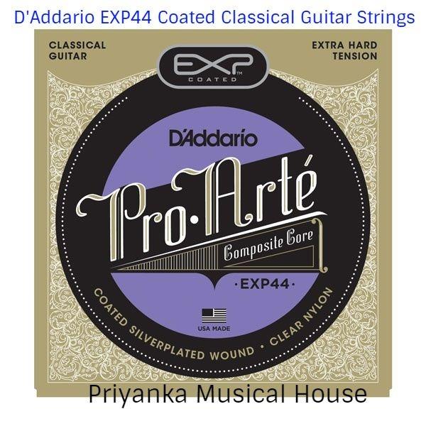 EXP44, extra hard tension, is optimal for maximum string resistance and projection without compromising tone. D'Addario EXPs are the most natural-sounding, longest-lasting coated strings available. EXP Coated Technology starts with the highest quality wrap wire materials, precision drawn and micro coated on our advanced proprietary machinery. The ultra-fine layer of EXP Coating is bonded to the silver-plated copper wrap wire which is then wound onto a multi-filament core. The result is a built-in barrier against the corrosion and wear that can quickly sap the life out of your strings and your sound. EXP coated silver-plated copper classical strings have a natural round wound feel and sound fresh and bright with a