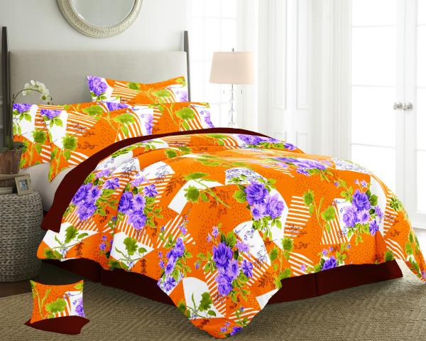 double bed sheets size 225-245 with 2 pilow cowers 46/68 cms 100%cotton