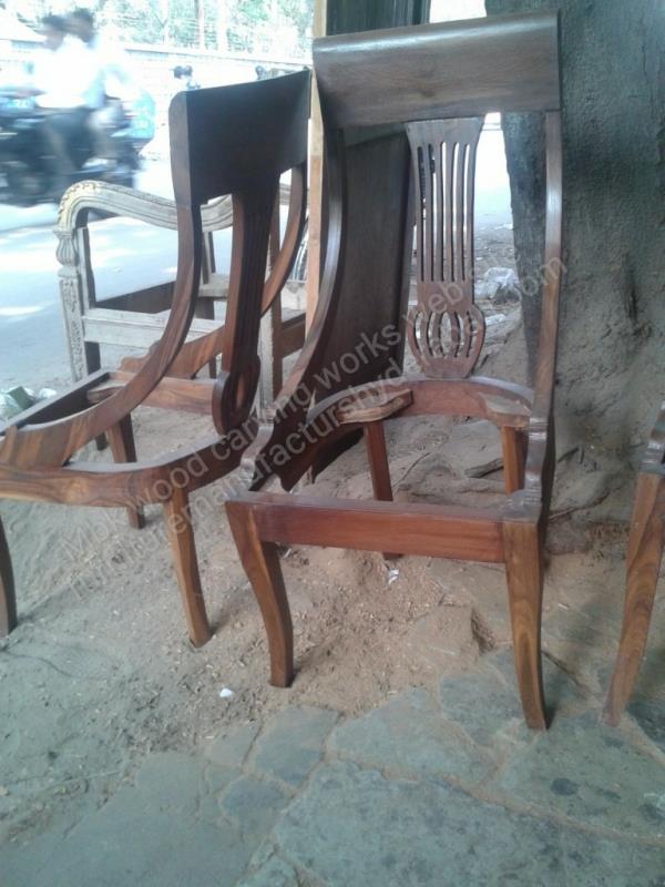Beat teak wood dining chair set best simply design chairs all type chairs carving chairs design chairs plain chairs antique chairs any type chairs only on order this chair best design solid wood Indian take with polish and cushion polish finish natural colour for any colour as per the customer required best fabric and rexine no leather only fabric and rexine