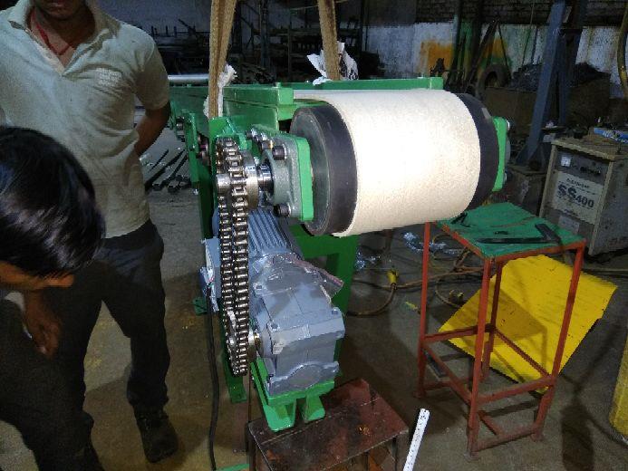 Fabricated conveyor with Canvas belt 250mm width.