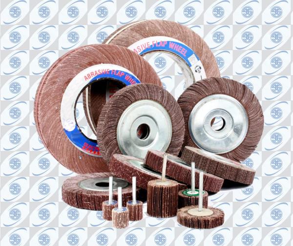 We have our own manufacturing facility of Flap Wheels, Mop Wheels in Various sizes and Grits. These are sued for Various Grinding and Buffing application.