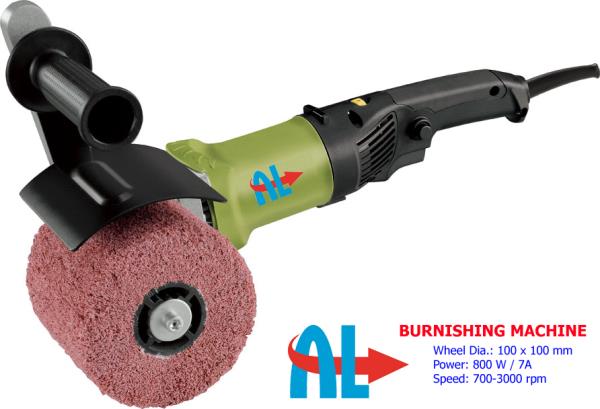 Hand Held Burnishing machine for Stainless Steel Grinding and Mat Finish application. Power: 800 WattVariable SpeedSoft Start