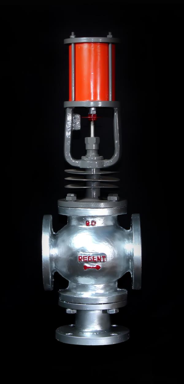 Our reputation in the market is largely attributable to our precision-designed 3 Way Pneumatic Cylinder Operated Control Valve from our extensive collection of products. The provided valve is manufactured by utilizing the finest quality raw material and progressive by our skilled professionals. The valve offered by us is used to control the flow of liquids and gases optimally. Furthermore, remarkable quality and high functionality increase the demand of this valve in the market.3 way Cylinder operated Pneumatic Control Valve for Mixing / Diverting Application.Accessories Optional:• PID Temperature Controller• Solenoid Valve 230 V AC/ 110 V AC / 12 V DC / 24 V DC• Manual OverrideSpecification:Model: RC3Size: 15 mm(1/2”) to 200 mm(10”)Body/Bonnet: ASTM A216 Gr. WCB/ASTM A351 Gr. CF8/CF8MPneumatic Cylinder: Single Acting / Double Acting Type of Plug: On-off or Linear End Connections: Flanged Ends ANSI B16.5 Cl.150, Cl. 300, PN 16 & PN25 (600 available on request)Pressure Rating: ANSI B16.5 Cl.150, Cl. 300Temperature Rating: Max 400°CGland Packing: Teflon/Grafoil/Expanded GraphiteSeat: Metal Seated/Soft SeatedPlug Material: S.S. 410,S.S. 304,S.S.316,Stellite Stem Material: S.S. 410,S.S. 304,S.S.316,Stellite Actuator: Cylinder type Single Acting / Double ActingCylinder: Hard anodised Aluminum Cylinder Fluid: Hot thermic fluid, hot water, steam, oil, gas etc.