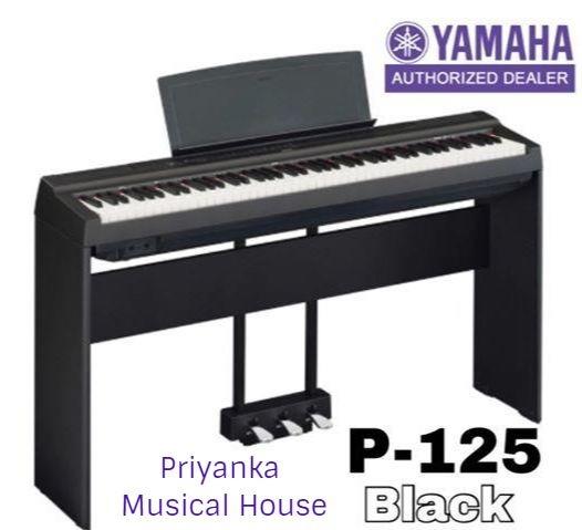 The Yamaha P-125 is a compact digital piano that combines incredible piano performance with a user friendly minimalistic design.Easily portable and extremely accessible, this instrument allows you to experience the joy of playing the piano on your terms.Building on the great success of its predecessor, the P-125 comes with even more features to help you grow with your music. It produces the dynamic, high-quality sound and natural piano touch response expected from Yamaha pianos while maintaining a sleek and slim footprint.The modest design of the P-125 was created with user accesibility in mind. With the goal of being as user-friendly and approachable as possible, every element of the P-125 is designed to help keep the player focused on their playing. The minimal light reflection of its continuous surface and the understated speaker design all work to collectively achieve a beautiful and elegant finish.
