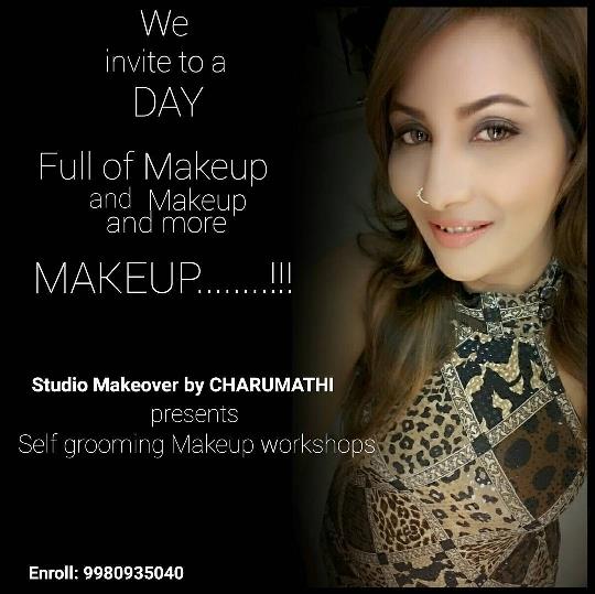 Learn customized makeup skills from a celebrated celebrity Makeup Artist CHARUMATHI at a single workshop.