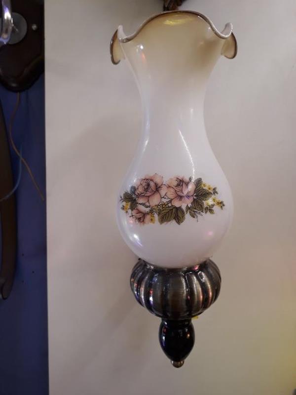 Antique  brass  base and glass