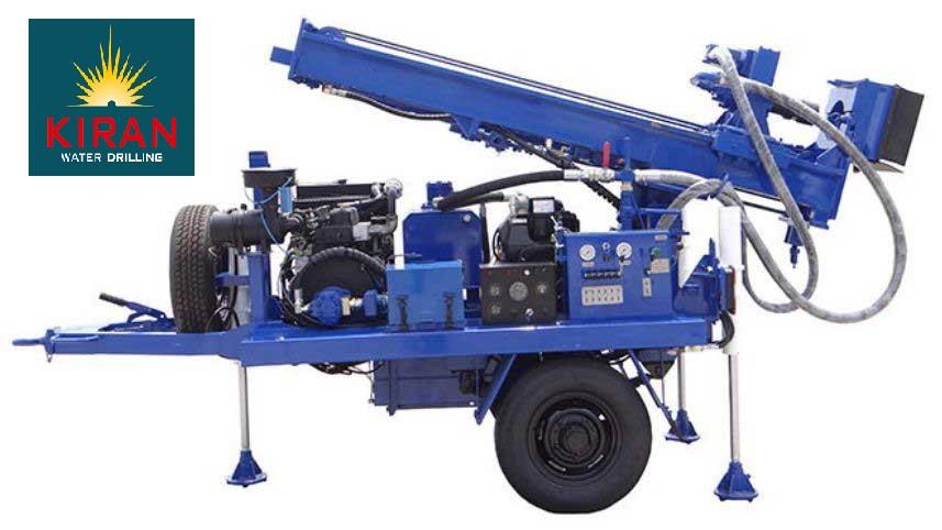 The Trolley Mounted Drilling Rig is ideal for exploration drilling application in rock formation, we makes to it's simple and compact design, excellent performance, high accessibility and reliability at afford cost in it's class, The trolley mounted rig is flexible means it will be mounted on crawler or truck, tractor or trolley etc..as per customer requirement.Key features - Proven technology ensure easy maintenance and more productive.The rig can be customize as per customer requirement,All the actuators are operated by proportional control valves.Key specification -  Drill rod handling capacity  - 10Feet(3 Mtr)Drilling depth - up to 150 MtrDrilling hole diameter  - 4'' to 8''Under carriage make - Trolley  mountedMast overall length - 5000mmRotaryhead travel - 4000mmPull back force - 3500 KgfPull down force - 2500 KgfDrill head torque  - 2500kg.mRotary head speed - 0 to 150rpm  Contact us for any query.Kiran Manufacturer...