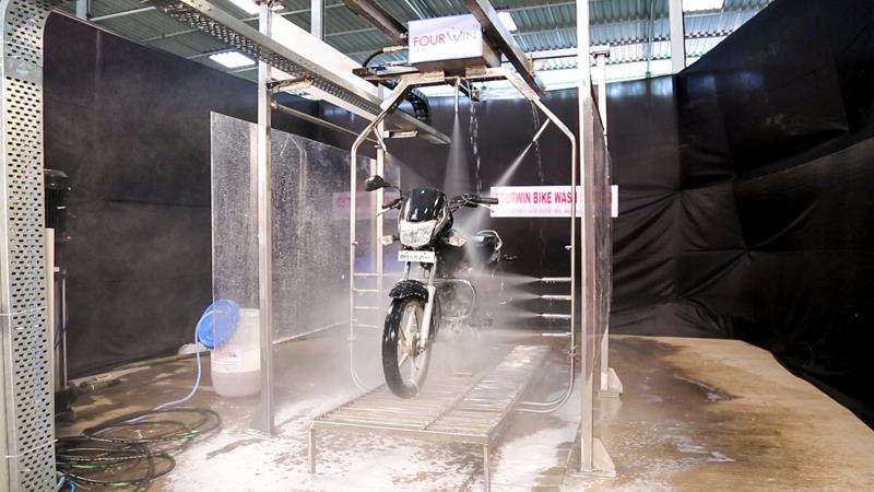 Automatic Two Wheeler Wash System