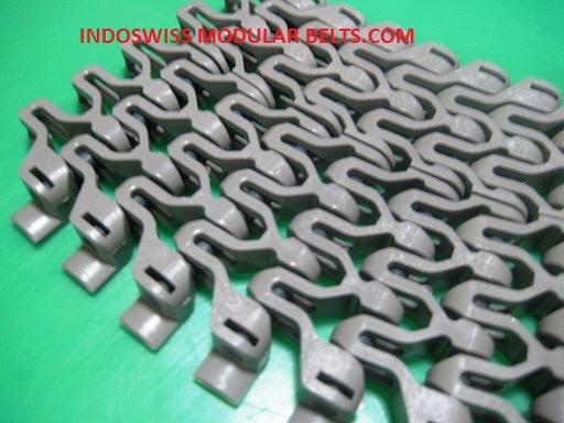 We are a trustworthy Manufacturer and Supplier of Spiral Plastic Modular Conveyor Belts (IS-93) in Rajasthan (India). We offer Indo-Swiss Flex, IS-93 spiral conveyor series. Open surface area of our product is 47% and thickness 16 mm. The minimum inner radius of our Conveyor Belts is 2.25 X (times) along with belt width (lateral end without edge tab). The Plastic Modular Conveyor Belts are provided by us at minimal rates. We make sure that the placed order is delivered within the promised timeframe.Applications :Spiral conveyors or Curve ConveyorsRepose and fermentation belts for bakeryElevating and descending conveyors with minimum inclinationCooling and/or freezing belts, as due to the 47% Open surface area you can obtain great temperature transferenceSpiral accumulation conveyors, with a big capacity of storage in a reduced space with movement, is possible with Indo-Swiss Flex Series is IS-93Acid proof series of Indo-Swiss Flex Series is IS-93 is specially designed for Battery production lines New Added Development :Vertical Cleats for Inclined Spiral / Curve Movement Along with Radial / Curve Belts Now Available in Height 25mm,,50 Mm & 75 Mm.Technical SpecificationNo. of Teeth Pitch Dia Bore HUB WidthIS-93/T 11 106 mm 40 SQUARE 25 mmIS-93/T 16 153 mm 40 SQUARE 25 mmIS-93/T 20 191 mm 40 SQUARE 25 mm