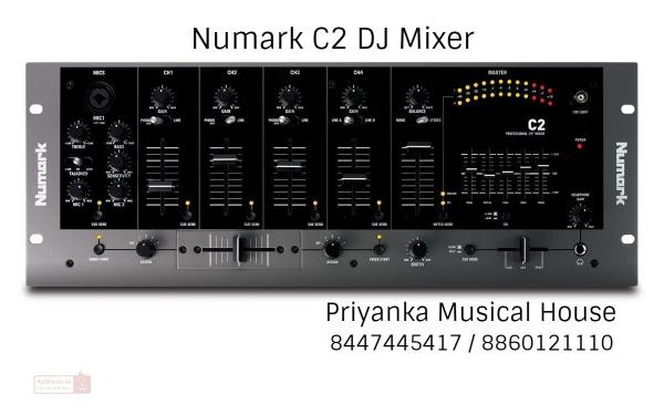 Our simplest, most easy-to-understand design, C2 is a powerful rack DJ mixer. There’s no finer mixer value in terms of performance, features, or quality.Five-band EQ lets you tailor system response to the room with precision. The sophisticated microphone section includes great tools such as auto-ducking, which automatically drops the level of whatever’s going on when announcements need to be made and auto-muting with sensitivity adjustment so feedback will be nothing but a distant memory.In a world of mixers with overly-complex designs and unnecessarily complicated operations, C2 delivers a new way of mixing with great value and ease of use.FEATURESFour-channel rack DJ mixerInputs: three phono (RCA), eight line (RCA), two mic (1/4