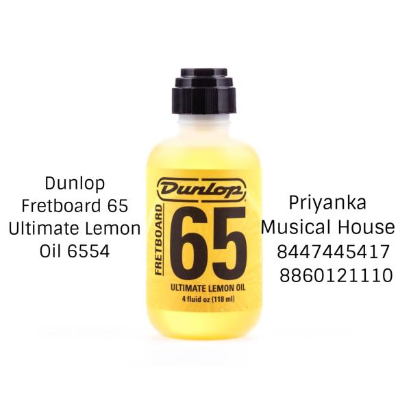 Dunlop Fretboard 65 Ultimate Lemon Oil 6554 ,Ultimate Lemon Oil will remove grime and return your fretboard to its original luster quickly and easily. And once the dirt is gone, Fretboard 65 will keep it away by providing an invisible sealant against stains and moisture. 4 oz. applicator top. (Note: not for use on maple fretboards.) Dunlop Fretboard 65 Ultimate Lemon Oil 6554, Removes grime and returns your fretboard to its original lusterKeeps grime away by providing an invisible sealant against stains and moistureFretboard 65 Ultimate Lemon Oil InfoUltimate Lemon Oil will remove grime and return your fretboard to its original luster quickly and easily. And once the dirt is gone, Fretboard 65 will keep it away by providing an invisible sealant against stains and moisture. 4 oz. applicator top. (Note: not for use on maple fretboards.)