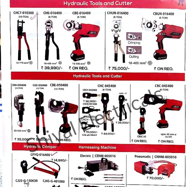 10sqmm to 400 sqmm hydraulic crimping tools