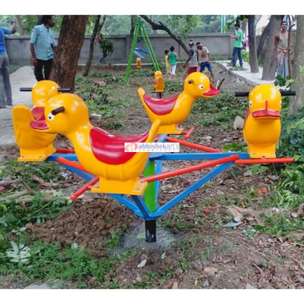 We are manufacturing Duck Merry Go Round. Duck Merry Go Round in various designs. Each Duck Merry Go Round is designed to bear high loads and pivots on a strong base. Manufactured in compliance with industry standards, the Duck Merry Go Round are available in multi styles. Why Our Duck Merry Go Round ? Creative patterns Eye-catchy colors Completely safe. Call : +91 9432170021, +91 9433549439 Mail : abhishekartskolkata@gmail.com Application : Amusement park, Banquets, Resorts, Park, shopping malls, supermarkets or restaurants, school, residential communities, kindergartens, and other kinds of amusement application. We also make FRP Slide, Fiber wave slide, Spiral Slide, Sea saw, Elephant slide, Roller slide, Tunnel slide, Giraffe slide, Double slide, Merry Go Round, Spring Duck, Spring Horse, Spring Horse, Circular swing, Cast Iron Bench, Victoria bench, Fiber Bench, FRP Bench, Park Bench, Platform Merry Go Round, Gorilla Swing, Swing, Climber, Multi Play, Multi Play System.