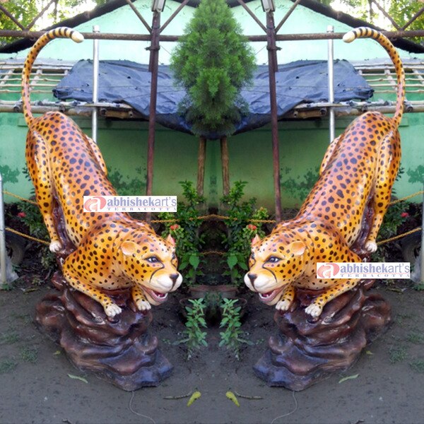 We are manufacturing Leopard Fiberglass sculpture in various designs. Each Leopard Fiberglass sculpture is designed to bear high loads and pivots on a strong base. Manufactured in compliance with industry standards. Why Our Leopard Fiberglass sculpture ? 1. Easy to installing. 2. Environmentally friendly.FRP is good corrosion-resistant materials, resistance to air, water and the general concentration of acid, alkali, salt and a variety of oils and solvents have better. 3. Hand carved design.According to your need, the flexibility to design a variety of structured products, to meet the requirements, you can make products have a good integrity. 4. Resist corruption; can be used outdoor for long time. 5. Creative kinds of amusement equipment, many different designs. 6. Sunproof and waterproof. 7. UV-resistant, high-strength, durable for outdoor usage. Application : Amusement park, Banquets, Resorts, Park, shopping malls, supermarkets or restaurants, school, residential communities, kindergartens, and other kinds of amusement application. We also make fiber duck statue, FRP deer statue, fiberglass beer sculpture, camel statue, FRP crocodile statue, fiberglass cow statue, Zebra, Giraffe statue, Horse statue, fiber kangaroo statue, Fiberglass Tiger Statue, Monkey statue, Leopard statue, Owl Sculpture, Eagle statue, Bird statue, Fiber Elephant statue, Rabbit statue, Rhino statue, fiber peacock statue, fiber lion statue, FRP Dinosaur statue, fiber sheep statue for park. Call : +91 9432170021, +91 9433549439 Mail : abhishekartskolkata@gmail.comWeb : www.abhishekarts.co.in