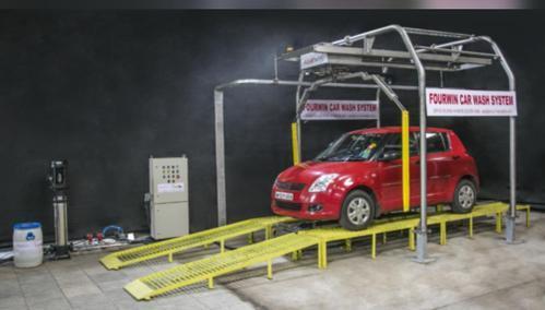 Robotic Car WasherBenefits:• Reduces Time, Efforts & Manpower & Cost.• Easy to operate.• High quality wash.• Uses high pressure water technology.Specifications :• Model : Fourwin -3010• Dimensions (L X W X H )- Without Ramp For Standard Type : 7000 X 3800 X 3500 (Mm)• Dimensions (L x W x H)- Without Ramp For Square Tube : 7000 X 3500 X 3200 (Mm)• Water Consumption : 110-120 Ltr/Car• Shampoo Consumption : 15-20 Ml /Car• Water Pressure : 20-22 Bar At Pump Delivery• Air Pressure : 6 Bar Compressed Air• Power : 415 V +/- 10 V, 50 Hz 63 Amp Mcb• Wash Capacity : 20 Cars/Hr• Control Panel : Plc (Programmable Logic Controller) We are the No.1 manufacturer across India. We have all type of Automatic car wash system. Fully SS Premium Model, Galvanized Model available.We can make a product for you.Additional Information:• Pay Mode Terms: T/T (Bank Transfer)• Delivery Time: 2-3 WEEKSPre-installation Requirements :• 3 Phase electric supply (4Sq. mm X 4 C) : 415 V +/- 10 V, 50 Hz Up to our control panel.• 63 Amp, 4 Pole MCB just before the control panel.• Overhead water tank from ground level to 15ft height . The min. size of water tank should be 3000 Ltrs. Pipeline from Overhead tank to inlet of Pump should be 2″.• 6 bar compressed air connection upto our control panel.• Y Shape Strainer in the inlet line before our pump (Y-Strainer size- 1 ¼” ).• Covering / Shed for the entire system(Including pump & Panel, Shed Height- Above 5 Mtr. from ground level to top).• Incoming Cable 4 Sq. mm X 4 Core + Earthing.• PCC -6″ (150 mm –Thickness).• Clear floor area for installation & Underbody pit.• We needed Proper drainage line.• FRL Unit in pneumatic inlet line.Additional Information:• Pay Mode Terms : Other• Delivery Time : 4 Weeks• Minimum Order Quantity : 1 Unit