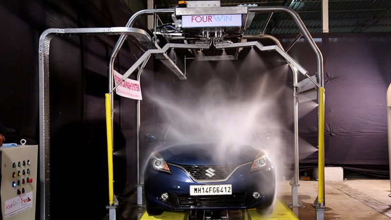 We Are The No.1 Manufacturer And No.1 Supplier In Automatic Top Wash Machine In India. Specifications Model Fourwin - 3011 Dimensions (L X W X H ) - Without Ramp For Standard Type 7000 X 3800 X 3500 (Mm) Dimensions (L Xwx H) - Without Ramp For Squeare Tube 7000 X 3500 X 3200 (Mm) Water Consumption - 80 Ltr/Car Shampoo Consumption - 15-20 Ml /Car Water Pressure - 20-22 Bar At Pump Delivery Air Pressure - 6 Bar Compressed Air Power - 415 V +/- 10 V, 50 Hz 63 Amp Mcb Wash Capacity - 20 Cars/Hr Control Panel - Plc (Programmable Logic Controller) Benefits • Reduces Time, Efforts & Manpower & Cost. • Easy To Operate. • High Quality Wash. • Uses High Pressure Water Technology.