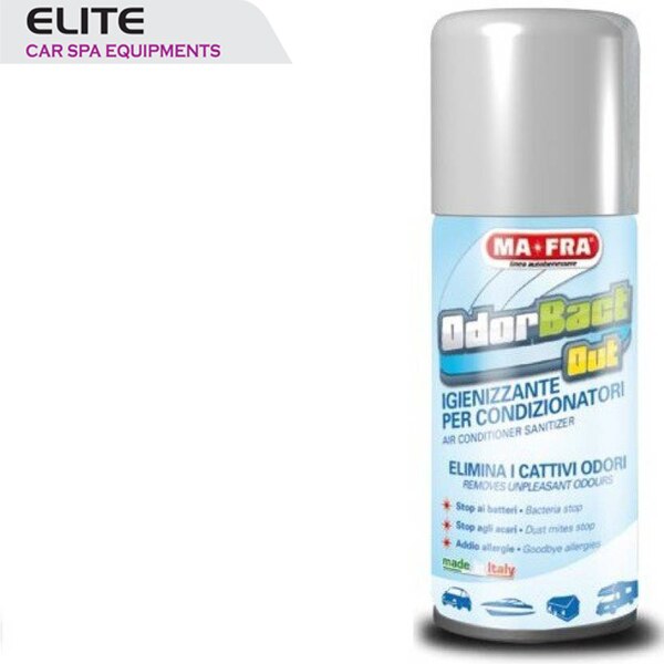Description ODORBACT OUT was created by MA-FRA for ordinary cleaning of the car conditioning system. Used regularly, ODORBACT OUT eliminates that annoying smell caused by impurities and mould that forms in the ventilation duct of the car: air is cleaner, protecting your health. Treatment with ODORBACT OUT sanitises the entire vehicle: it lasts over time and is ideal for those suffering from allergies and dust mite allergies. This simple and fast to use product is suitable for all conditioners to keep bacteria, allergies and dust mites at bay