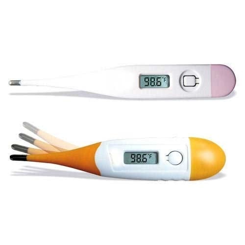 Product Details:Feature	:High AccurateAutomatic Grade	:AutomaticPackaging Type	:BoxMaterial	:PlasticWe are a well-established name in industry, engaged in trading and supplying a wide gamut of Digital Thermometer. These thermometers are used to measure the temperature of sick people in homes, hospitals, dispensaries and other similar places. These thermometers are designed and manufactured making use of quality-assured components and advanced technology under the stern vigilance of dexterous professionals at our vendors’ end. The provided thermometers are available in several specifications to fulfill the requirements of our honored clients.Specifications:    Easy to check BP at any where    Simple one touch operation    1 x 120 memories    Fully automatic inflation & deflation    Display systolic, diastolic and pulse rate    Highly accurate & reliableFeatures of DT101 (Digital Thermometer):    100% safe Inon mercury)    Battery can be replaced    Auto switch-off    Fast result in 60 seconds (for oral and under arm)    Last reading memory display    Measures actual temperature in °F    Buzzer-beeps alarm when temperature reachedFeatures of DT 201 (Flexible Digital Thermometer):    Measures actual temperature in °F & °C    Battery can be replaced    Auto switch-off    Fast result in 10 seconds (for oral & under arm)    100% safe (non mercury)    Flexible tip provided for easy use    Large LCD display with last reading memory    Buzzer-beeps when temperature reached