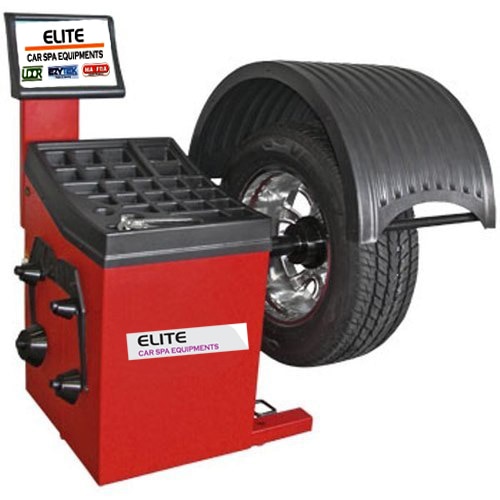Touch screen wheel balancer