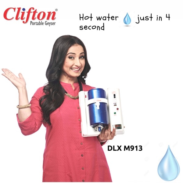Instant Water Heater.Clifton Geyser -Model-DLX M913You will undoubtedly enjoy the warm water just in 4 second.With 3 Years Extendable Guarantee.MCB for extra safety.Enjoy 64 liter warm water in 1 Unit electricity.The product auto switches off when water supply stops.You can use this water heater anywhere .Easy to install.No plumbing require.