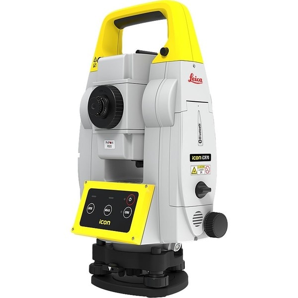The Leica iCON iCR70 facilitates the move from traditional analogue measurement methods to modern digital layout techniques.The Leica iCON iCR70 facilitates the move from traditional analogue measurement methods to modern digital layout techniques. Which are a necessity within modern BIM processes and achieves high productivity and accuracies demanded by the building construction industry. The iCR70 can be used by the existing construction workforce with minimal training and does not disrupt existing construction processes.Layout lines for footings or chalk line for formwork on foundationsLayout points on binding layer such as pipe insert of cut-outs before pouring concreteMEP layout of hanger locations for HVAC and duct work, inserts and slits for sheet metal workFully automatic layout routines of points on floor or ceiling lines for pipe wall penetrationsPrepare and execute construction tasks faster, simpler and more accurately. This robot, tailored to your construction needs, is designed for one-person operation, giving you approximately an eighty per cent increase of productivity over other conventional layout practices. The iCON iCR70 is your best partner for construction layout, helping you to simplify your work on site, be on time and under budget. With a bullet-proof set-up routine, you can be confident that you have the right set up. It guarantees layout efficiency with flexible handling of fully rendered 3D design models in the field.4-button keypad for simple operationFast prism search by patented technology SpeedSearchStable data communication with long-range Bluetooth (up tp 400m)Aligned to modern BIM processes, fully-rendered 3D design models can be easily shared via COnx from the design office to the field crewsGo Digital Swap the traditional measuring methods for new modern technology that is easy-to-use. The iCON iCR70 allows you to move from traditional analogue layout methods, such as tapes, plumb bobs and strings to modern digital layout methods. Using the new construction total station from Leica you can now turn complex designs into reality with ease.AutonomyRich intelligent design data can be handed over form the office to field crews as fully rendered 3D models. The layout objects App. allows you to lay out straight from 3D models be selecting an object, like a column or pipe, simply by tapping on it in the controller. This gives field crews full flexibility selecting their work packages by objects with simple yet powerful filter mechanisms making this ideal for MEP/HVAC construction layout.Automated Set UpThe Setup Pilot app allows you to remain confident with the most reliable, simple and automated setup routine which requires no user interaction. With it a successful set-up completion is visually communicated, indicating layout can immediately begin at the push of a button.