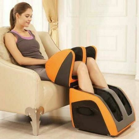 Description:-Knee massage section can turn over 110 , Manually massage knee conveniently.Carbon fiber heating function on the thigh and ankle, can promote leg blood circulation and avoid or relieve some relevant knee joint sympoton.With sole points massage plate, so that can satisfy individual massage intensity and mode.Designed with the Folding Bracket on the bottom and back wheel together. Open the folding bracket can satisfy to massage different angles. Folding the bracket, the back wheel is easy moving for user. The Kneading cover with zip can be cleaned easily, that keeps the massager neat and tidy.