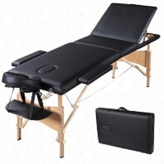Features:The Portable Massage Table is the most fully featured and economical massage table package available anywhere. This massage table is ideal for professional therapists, therapy stun-dents, and home users alike. Feel the utmost comfort on this wooden massage table, whose cover is made of eco-friendly PVC leather and stacked with multi-layer foam up to 2