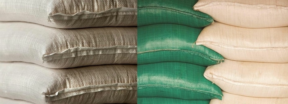 Sacks made out of woven PP and HDPE tapes are used for transporting small quantities of dry solid materials like CementCoalFertilizerChemicalsPolymersMineralsSugarSaltRiceFlourWheatBarleyAnimal FeedLeno Bags for perishable itemsShopping BagsCourier/Post Bags