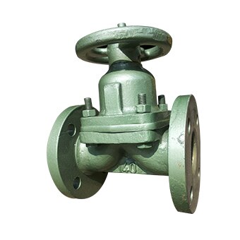 DIAPHRAGM VALVEK-TECH FLUID CONTROLS Rubber lined Diaphragm (also called membrane ) valve is recommended for application involving slurring, fluids with suspended solids, corrosive fluids etc. This valves provide tight shut off , primarily designed for on-off services. The Body material is CI, ,Sg iron ,CS Lined and Unlined both types are manufacture by us. The Lined Diaphragm Valves are lined with Natural Rubber, Ebonite Rubber,Neoprene, Hypalon and customized rubber etc. we can do the Lining of other materials as per customer requirements.Salient Features Type: Weir/straight through Body Material: Cast iron/Cast steel/316 ST.ST./Gunmetal/Alloy 20 Unlined & Lined PFA, FEP, ETFE & ECTFE ( Hallar ) & PVDF Lined & Plastic Valves, etc. Body Rating: ANSI Class 125/150 lbs Body Lining: Neoprene/Natural/Rubber/Ebonite/Glass/Teflon/EPDM/FRP, Food grade etc. Body Diaphragm: Natural Neoprene, Hyplon, Butyl, EPDM, PTFE with neo, EPDM PAD, Viton, Nitrile Buna-N, Food grade, etc. End Connections: Conforming BS-5156 flanged to ANSI B-16.1 Class 125/150 lbs, DIN-3202-F1, PN-10/PN-16 etc. Sizes: 1/2