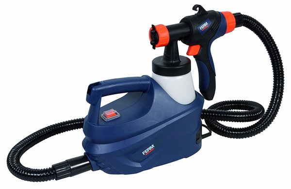 Features• Adjustable nozzle for horizontal, vertical or pencil spray jet.• Adjustable paint flow control.• Less overspray, high finish quality.• Extra long power cable, 3 mtr• The HVLP-technology ensures less overspray, high finish quality• Saves paint and quick results • Adjustable nozzle for horizontal,• vertical or pencil spray jet • Adjustable paint flow control • Fast paint changes and cleaning • Easy to use with 1,80 meter long air hose.•  All round spray use: Water and solvent based paints, sealers, urethanes, varnishes, termite spray, disinfectants, etc. – • Extra long power cable, 3 m Max. viscosity 40 DIN/sec•  Content paint container 700 ml Max. delivery 280 g /min Power input 350 W Mains voltage 230 V Frequency 50 Hz.Specifications:  • Max. viscosity: 40 DIN/sec  • Container Capacity: 700 ml  • Max. delivery(flow rate): 280 g/min  • Power input: 350  W• Mains voltage: 230 V  • Frequency: 50 Hz  • Power cable length: 3mtr  